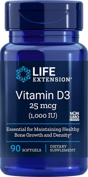 25mcg Vitamin D3 90 Softgels