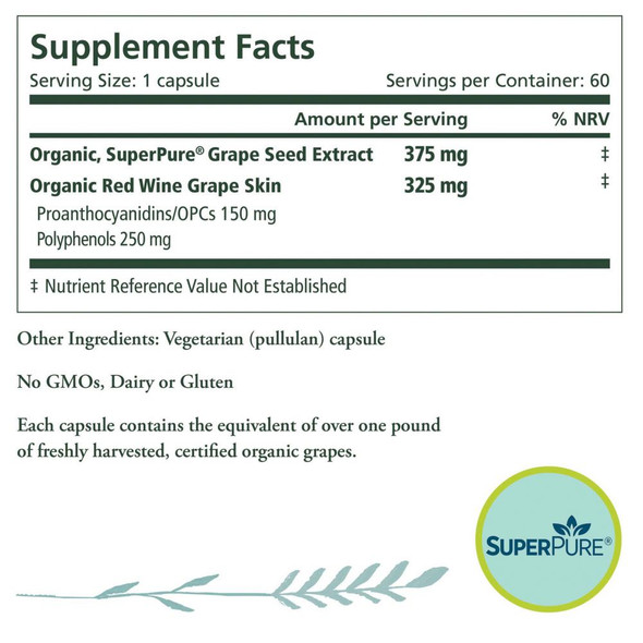The Synergy Company (Pure Synergy) SuperPure Grape Seed 60's (Currently Unavailable)