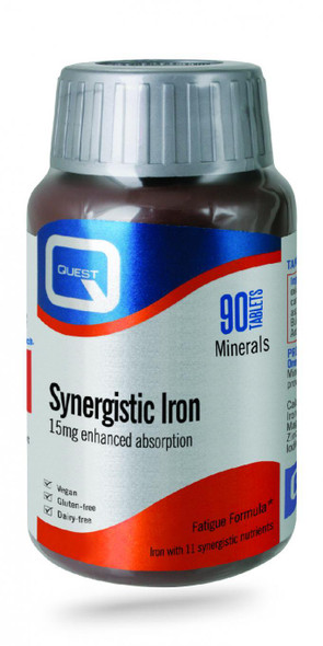 Quest Vitamins Synergistic Iron Enhanced Absorption 15mg 90's