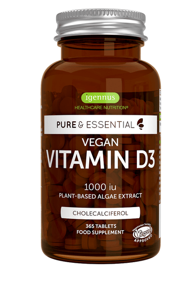 Igennus Pure & Essential Vegan Vitamin D3 1000 Iu 365'S