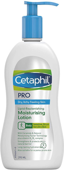 Cetaphil PRO Lipid Replenishing Moisturising Body Cream Lotion | with Niacinamide and Ceramide technology | Sensitive Skin | for Dry, Itchy and Eczema Prone Skin, 295 millilitre