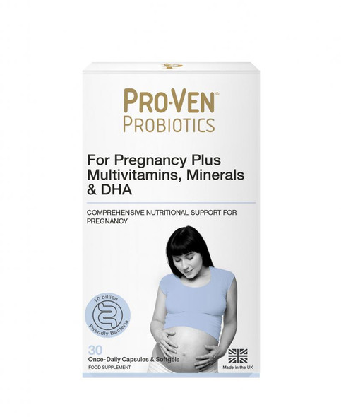 Proven Probiotics For Pregnancy Plus Multivitamins, Minerals & Dha 30 Capsules & 30 Softgels