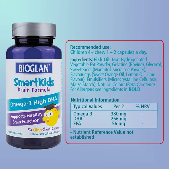 Bioglan Smartkids Brain Formula Omega-3, 52 G