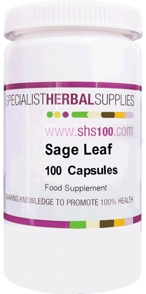 Specialist Herbal Supplies (SHS) Sage Leaf Capsules (Formerly Red Sage)