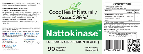 Good Health Naturally Nattokinase 90's