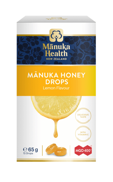 Manuka Health Products MGO 400+ Manuka Honey Drops Lemon Flavour 65g 15's