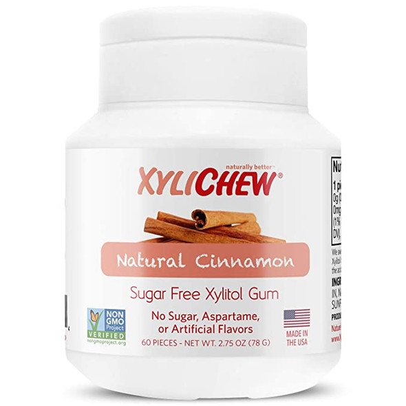 XyliChew Gum Cinnamon Jar 60 Count by Xylichew
