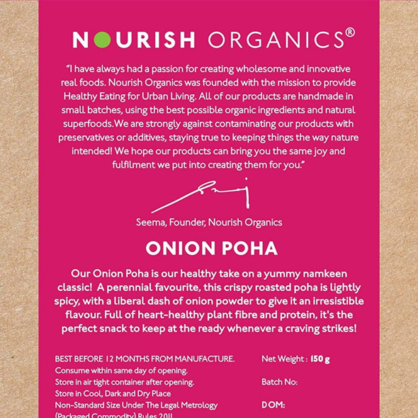 Nourish Organics Onion Poha - 150 gm