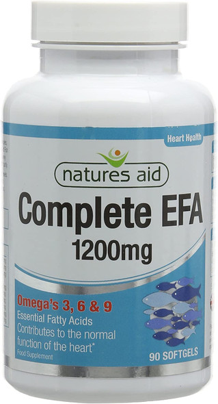 Natures Aid Complete EFA (Essential Fatty Acids) Omega 3 6 + 9 90 Caps