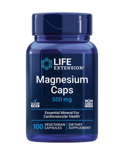 Life Extension Magnesium Caps (500mg, 100 Vegetarian Capsules), 1 Units