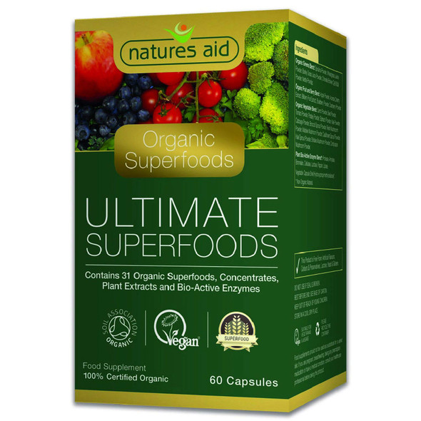 Natures Aid Organic Ultimate Superfoods Complex, 60 Capsules