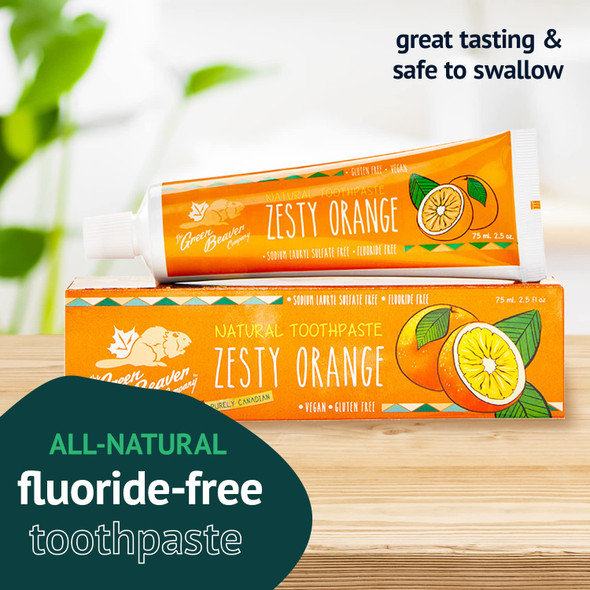 Zesty Orange Toothpaste 2.5 oz by The Green Beaver