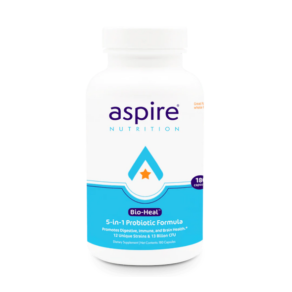 5-in-1 Bio-Heal Probiotic 180 Capsules by Aspire Nutrition