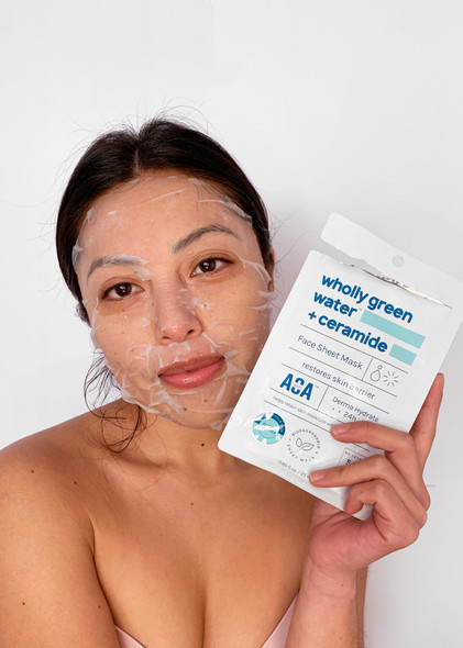 AOA Skin Wholly Green Water + Ceramide Sheet Mask