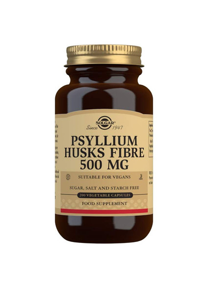 Solgar Psyllium Husks Fibre 500 mg 200 Vegetable Capsules