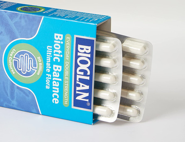 Bioglan everyday double strength, biotic balance, 30 capsules food supplement