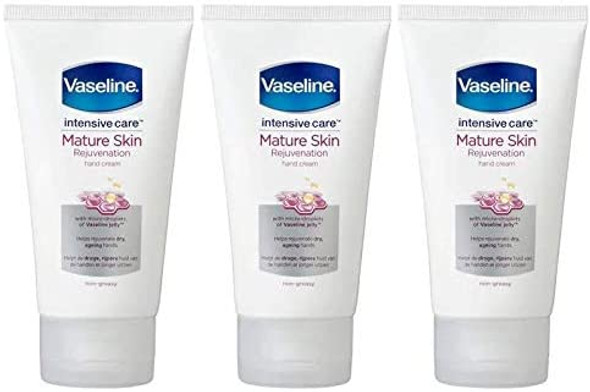 Vaseline Intensive Care Mature Skin Rejuvenation Hand Cream, (3 Pack) 75 ml