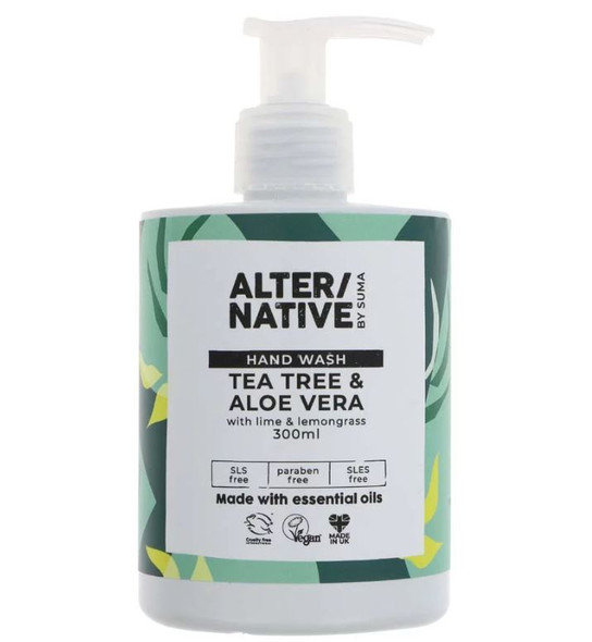 Alter/Native By Suma Hand Wash Tea Tree & Aloe 300Ml (Pack Of 6)