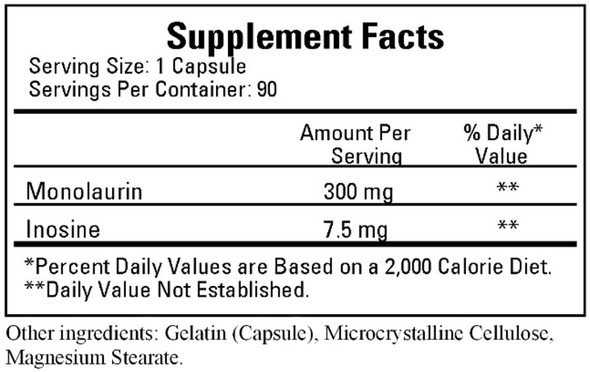 Ecological Formulas/Cardiovascular Research Monolaurin 300 mg