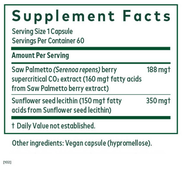 Gaia Herbs Professional Solutions Saw Palmetto (Formerly Saw Palmetto Berry)