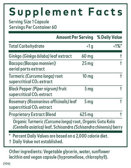 Gaia Herbs Professional Solutions Brain Daily: NF-kB Formula (Formerly Curcuma NF-kB: Memory)