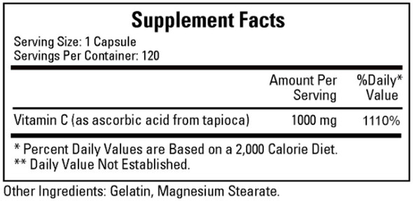 Ecological Formulas/Cardiovascular Research Vitamin C-1000 Non-Corn Source