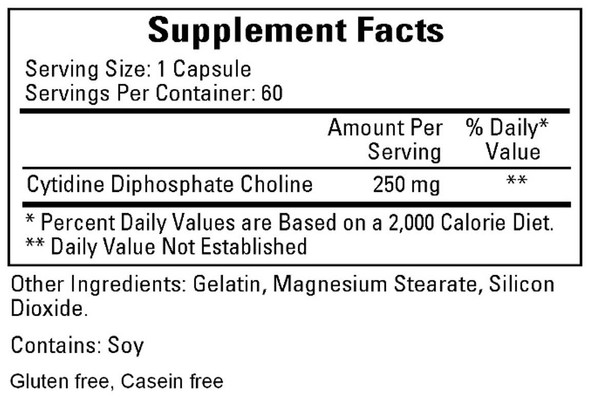 Ecological Formulas/Cardiovascular Research Cytidine Choline (CDP Choline) 250 mg