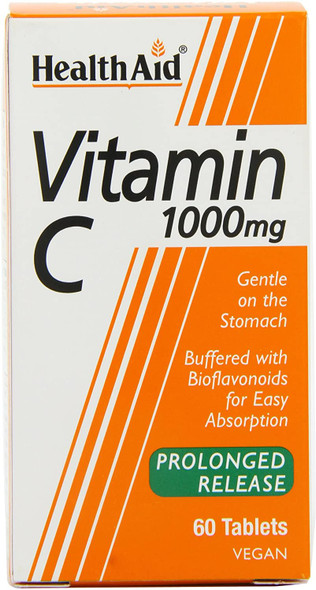 HealthAid Vitamin C 1000mg - Prolong Release - 60 Vegan Tablets