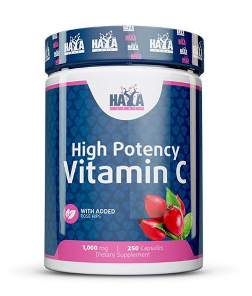 Haya Labs High Potency Vitamin C with Rose Hips, 1000mg - 250 caps