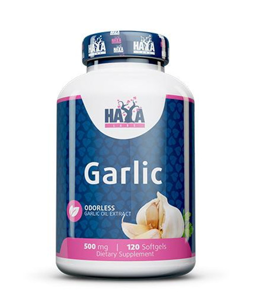 Haya Labs Garlic - Odorless, 500mg - 120 softgels