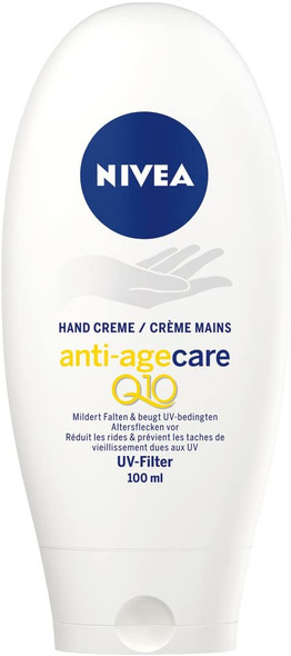 Nivea Anti-Age Q10 Hand Cream Pack of 4 (4 x 100 ml) Reduces Wrinkles and Prevents UV-Related Age Spots