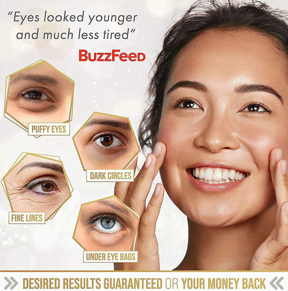 24K Gold Eye Mask  100 Pairs - Puffy Eyes and Dark Circles Treatments  Look Less Tired and Reduce Wrinkles and Fine Lines Undereye, Revitalize and Refresh Your Skin (100 Pairs)