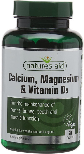 Natures Aid | Calcium Magnesium & D3 Tablets | 2 x 90s
