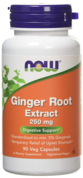 250mg Ginger Root Extract Supplement 90 Capsules