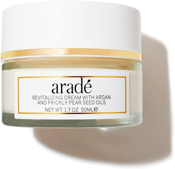 Arade Revitalizing Cream With Argan & Prickly Pear Seed Oil for Face, Skin & Neck. Topical Facial Moisturizer by Arade Beauty With 100% Pure Organic Barbary fig Oil, Argan Oil & Aloe vera 1.7 fl oz.