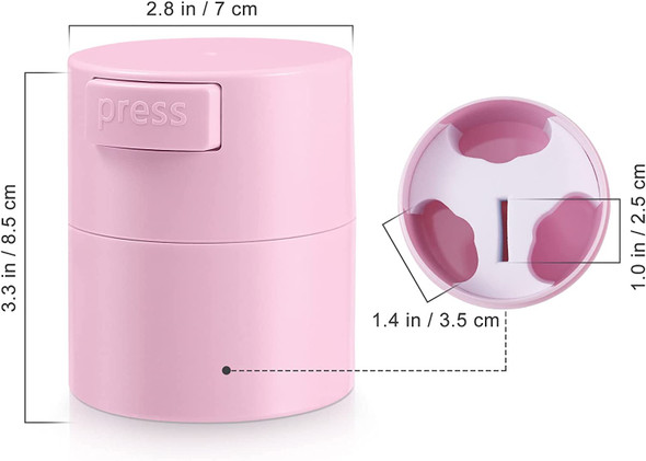 Beaupretty Eyelash Glue Jar Sealed Eyelash Extension Container Makeup Case Cosmetic Storage Tank for Women Girls Nail Polish (Pink)