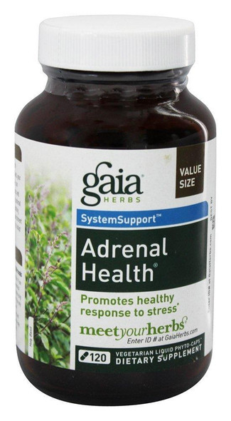 Gaia Herbs Adrenal Health Liquid Phyto-Caps, 120 Vegetarian Capsules