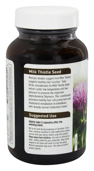 Gaia Herbs Milk Thistle Seed Liquid Phyto Capsules, 120 Vegetarian Capsules