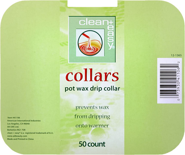 C+E Deluxe Pot Wax Collars, 50 Count
