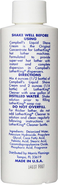 Campell Soap Concentrate liquid Shave Cream, 8 Ounce