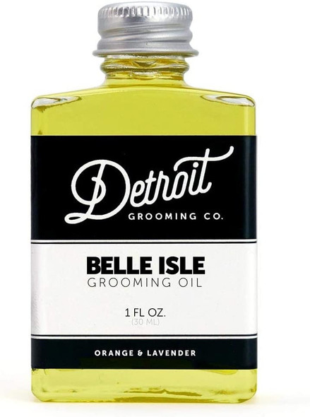Detroit Grooming Co. Beard Oil - Belle Isle - Orange and Lavender Scented Men's Beard Oil (1oz) Ultra Hydrating All Natural Essential Oils Stop Itch, Promote Soft, Full Beard Growth and Thickness