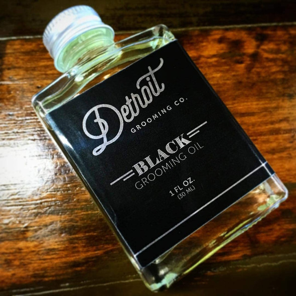 Detroit Grooming Co. Grooming Oil - Black - Oil For All Beards | Helps Soften And Condition Dry And Itchy Beards