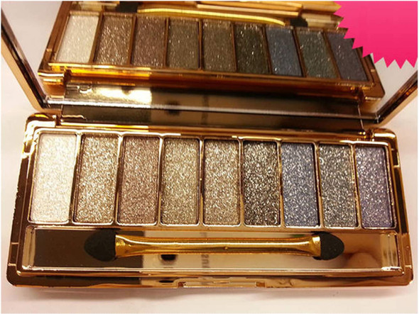 DISAAR BEAUTY 9 Colors Glitter Eyeshadow Eye Shadow Palette & Makeup Cosmetic Brush Set NEW (#05)