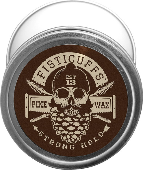 Fisticuffs Pine Scent Strong Hold Mustache Wax 1 Oz. Tin