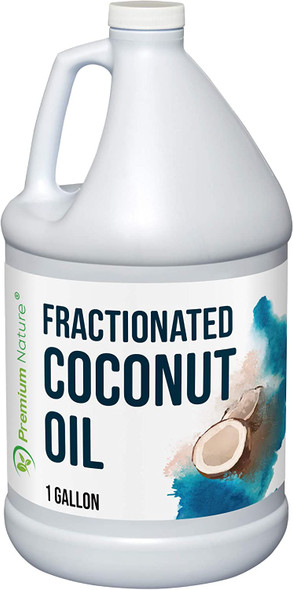 Fractionated Coconut Oil Massage Oils - Liquid MCT Natural & Pure Body Moisturizer Cold Pressed Carrier Massage Oil for Essential Oils Hair Face & Dry Skin 1 Gallon Value Bulk Size Clear