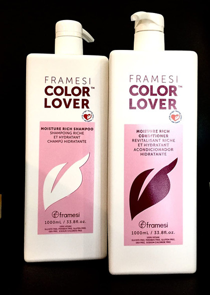 Framesi COLOR LOVER Moisture Rich Hydrating Shampoo/Conditioner 33.8oz DUO DEAL!
