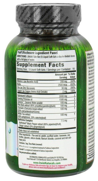 Irwin Naturals Deep Tissue Collagen Pure with Hydrating Coconut Water, 80 Softgels