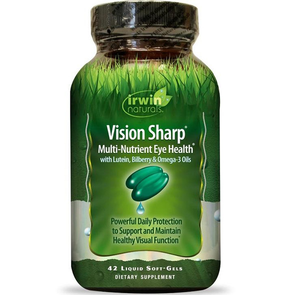 Irwin Naturals Vision Sharp, Multi-Nutrient Eye Health, 42 Liquid Soft-Gels