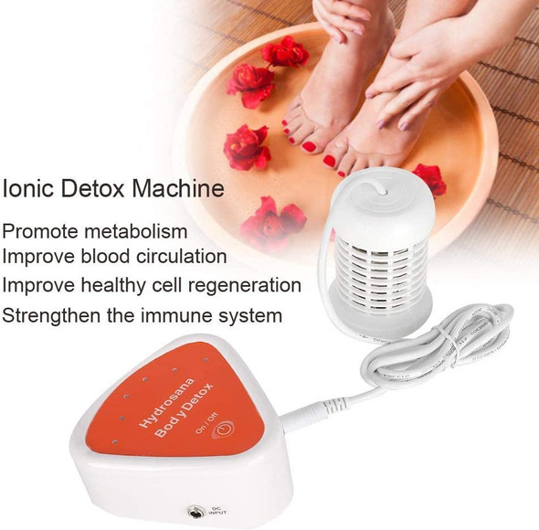 Ionic Detox Foot Bath Spa Machine, Portable Personal Foot Cleanse Health Care Machine For Home Beauty Salon Spa Health Care Relief Stress Health Care (Excluding Basin)(US)