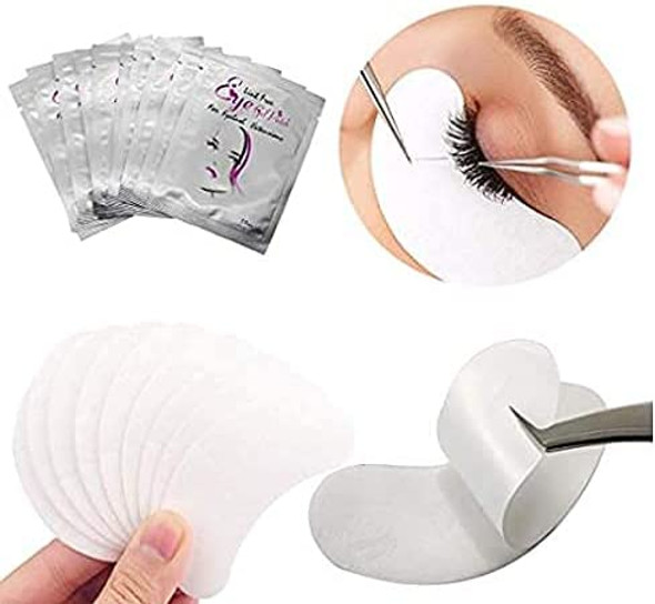 Jinlaili 50 Pcs Eyelash Pads,Lash Extension Eye Patch,False Eyelash Grafting Isolation Pad,Lash Pads Under Eye,Lint Free Beauty Mask Tool Makeup for Pro Salon and Individual